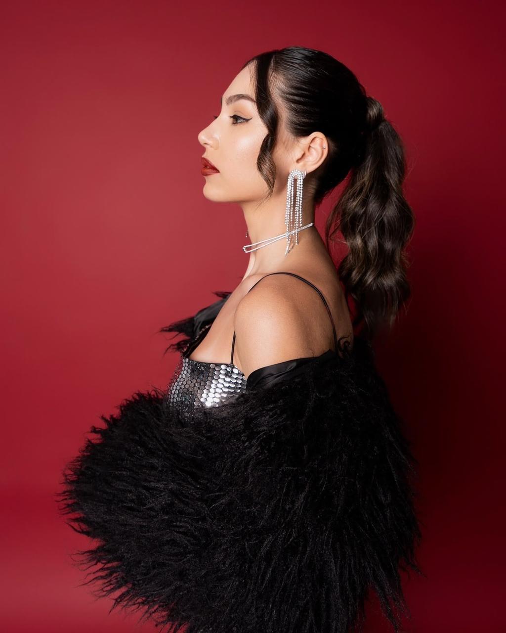 Model from ALORÉ, a modeling agency in Dubai, posing for an editorial shoot